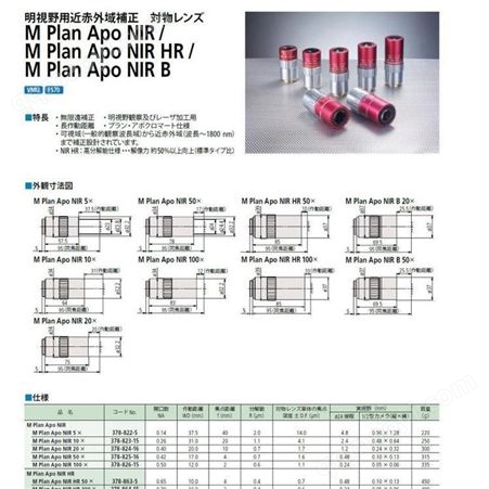日本三豐顯微鏡物鏡378-822-5 378-803-3
