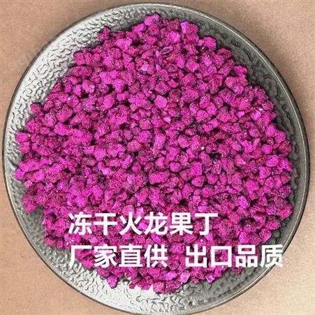 厂家直供冻干火龙果丁烘焙火龙果颗粒散装批发健康零食水果干