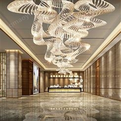宾馆大堂灯_水晶灯饰厂非标酒店灯定制_孙氏照明